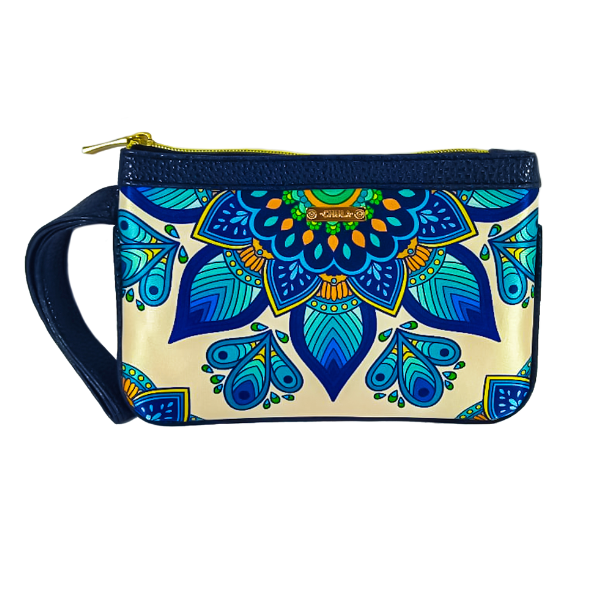 Mandala Azul Real - Mini Clutch