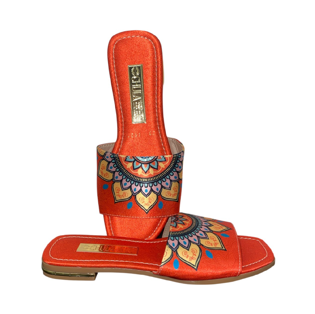 Mandala Naranja - Sandalia Flat