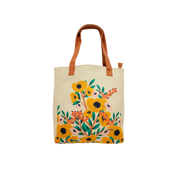 Flor de Algodón - Tote Yute