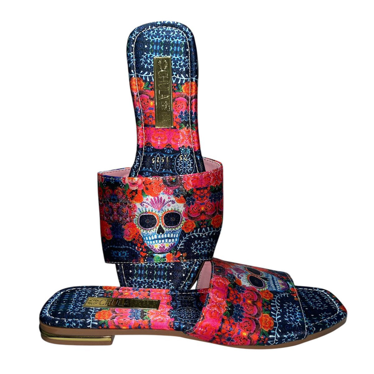 Calavera Roja - Sandalia Flat