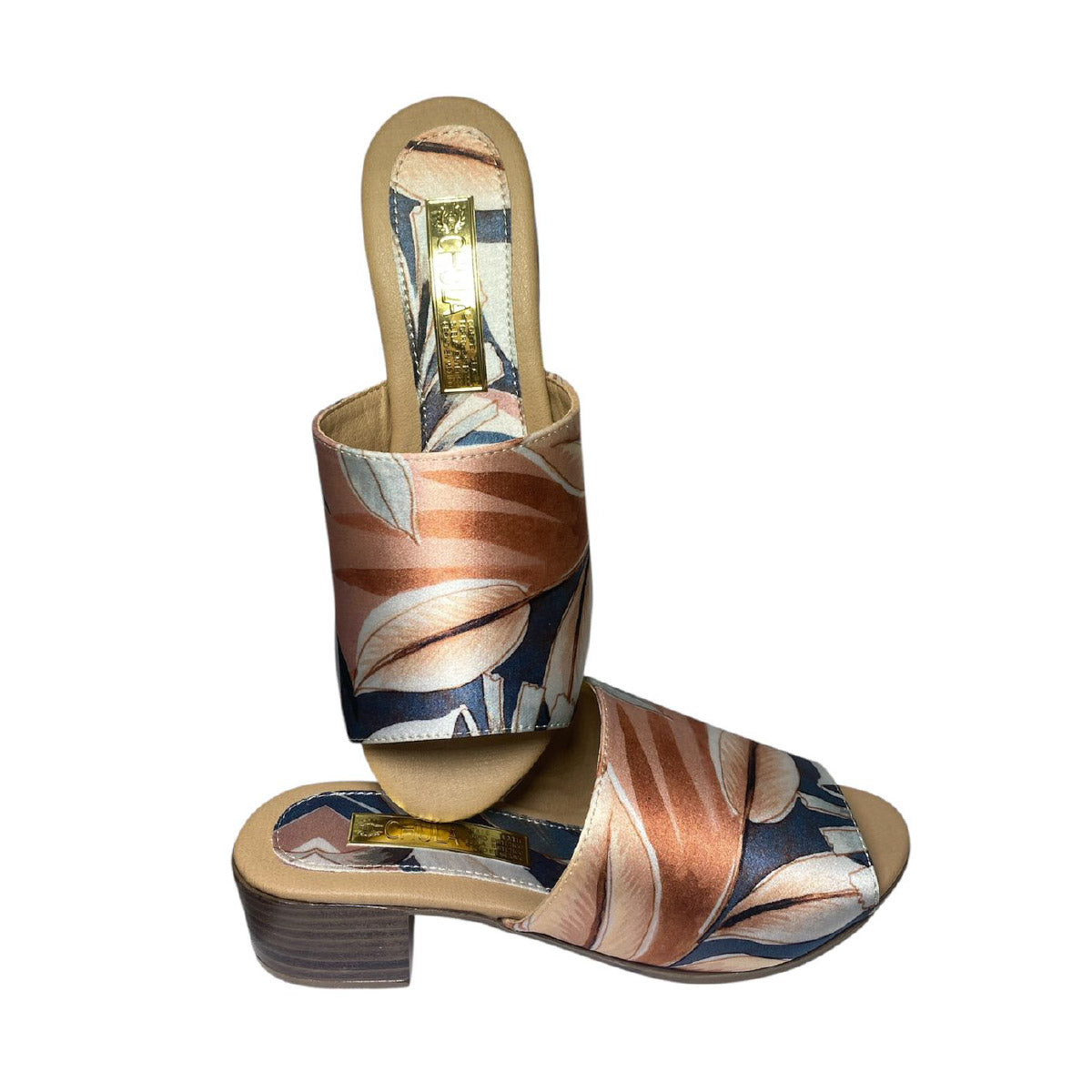 Hojas Crema - Tacón Verano