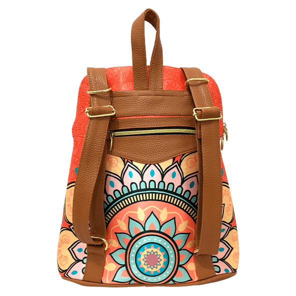 Mandala Orange - Backpack Chula Moda Latina