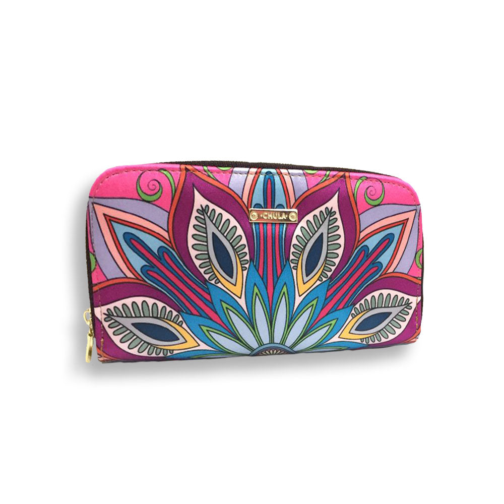 Mandala Pattern - Cartera Doble Cierre Chula Moda Latina