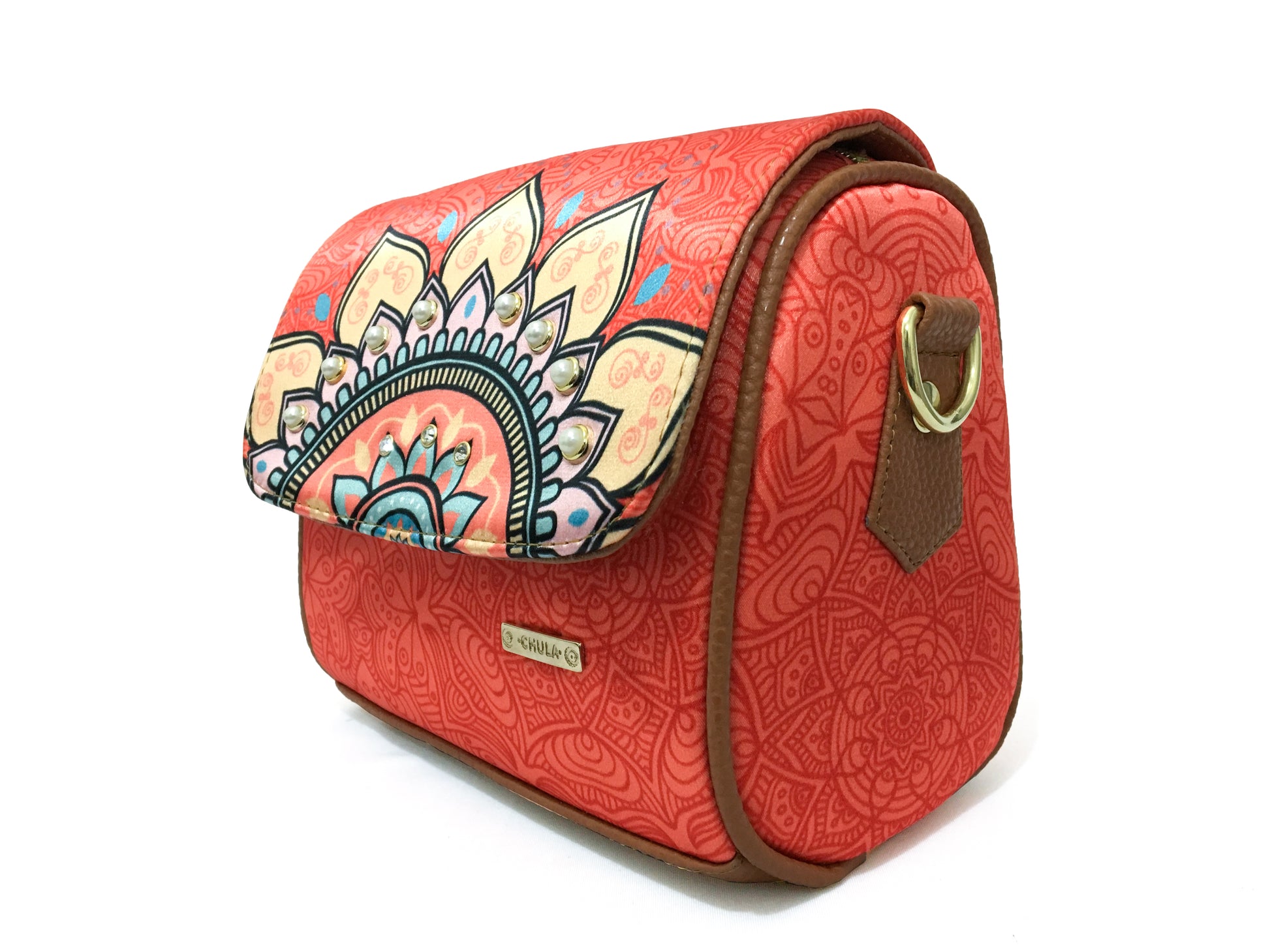 Mandala Naranja - Mini Baúl chulamexico