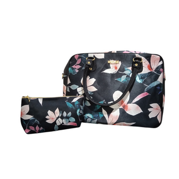 Flor Negro Beige - Travel Bag - Bolsa grande para mujer