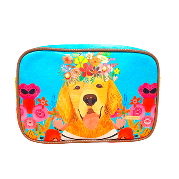 Perrito Azul y Flores - Mia - Bolsa Chica