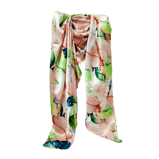 Hojas Crema Pink - Pashmina