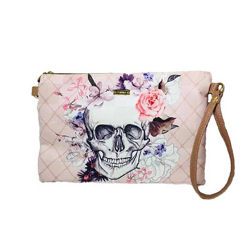 Calavera Floreada - Clutch - Bolsa Chica - chulamexico