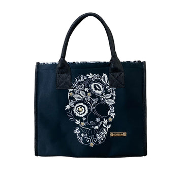 Flor Calavera - Leonor - Bolsa Mediana - chulamexico