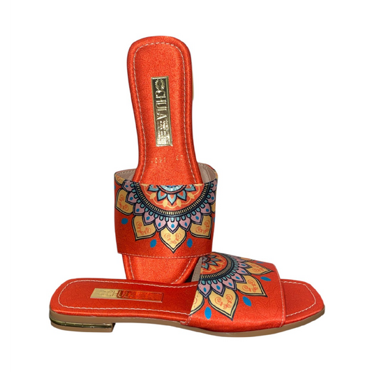 Mandala Naranja - Sandalia Flat