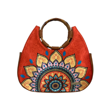 Mandala Naranja - Natalia - Bolsa Mediana - chulamexico