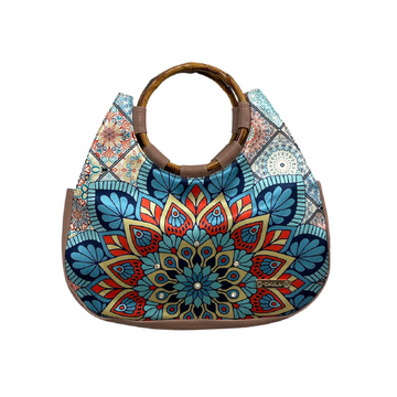 Mandala Turquesa - Natalia - Bolsa Mediana - chulamexico