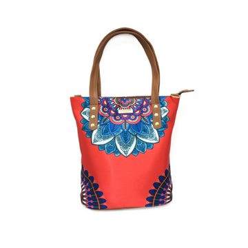 Mandala Rojo - Karen - Bolsa grande para mujer