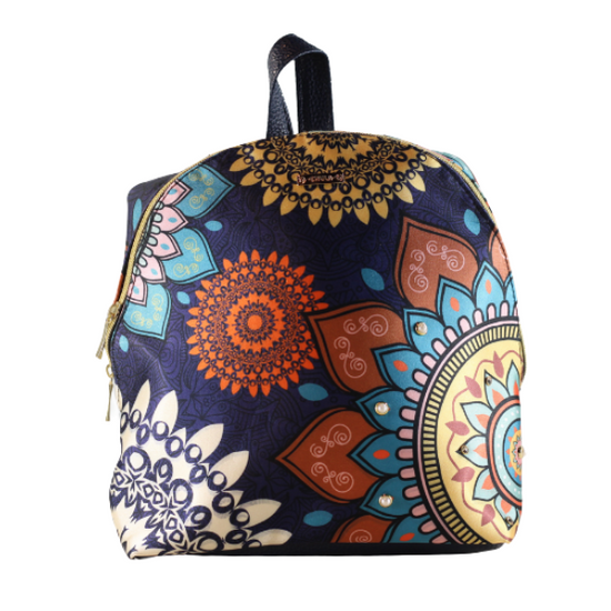 Mandala Flores - Mini BackPack - Bolsa Mediana - chulamexico