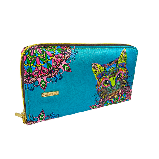 Mandala Cat - Cartera Maxi