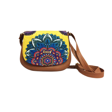 Mandala Amarillo - Iris - Bolsa Chica Para Mujer