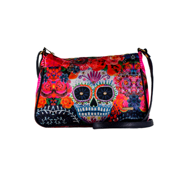Calavera Roja - Iliana Bolsa Mediana Para Mujer