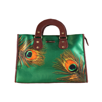 Pavoreal Verde - Canasta - Bolsa Mediana - chulamexico
