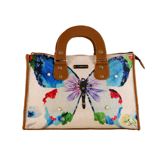 Mariposa Magenta - Canasta - Bolsa Mediana - chulamexico