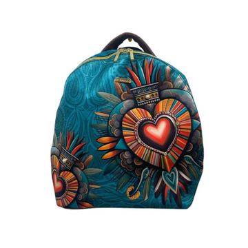 Corazón Azteca Aqua - Mini BackPack - Bolsa Mediana