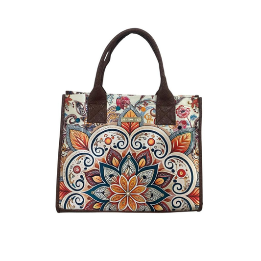 Mandala Rococó - Leonor - Bolsa Mediana Para Mujer