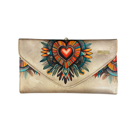 Corazón Azteca - Carterón - Bolsa Chica Para Mujer