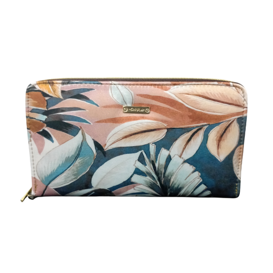 Hojas Crema - Cartera Para Mujer Maxi