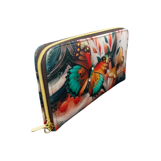 Monarca Naranja - Cartera Para Mujer Maxi
