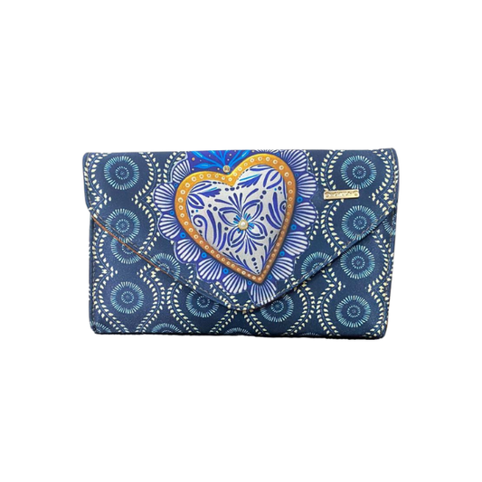 Corazón Talavera Decorado - Carterón - Bolsa Chica Para Mujer