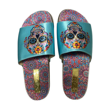 Calavera Flor Azul - Comfy Flat