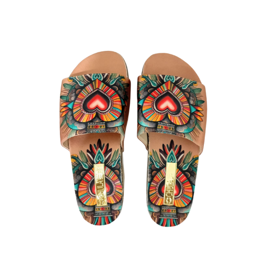 Corazón Azteca - Sandalia Comfy Flat
