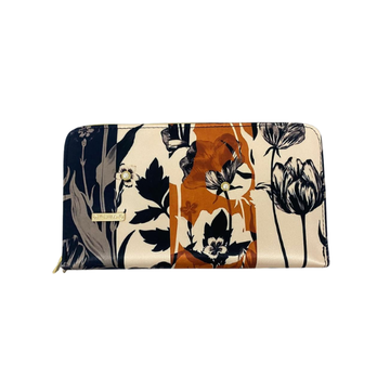 Flor Terracota - Cartera Para Mujer Doble Cierre