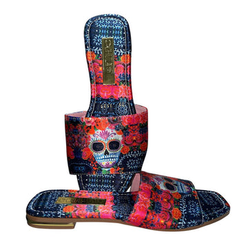 Calavera Roja - Sandalia Flat
