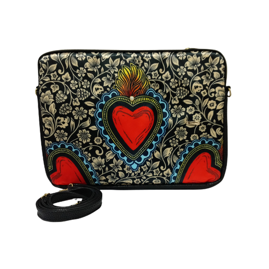 Corazón Floral - Funda Para Laptop