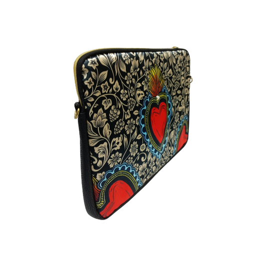 Corazón Floral - Funda Para Laptop