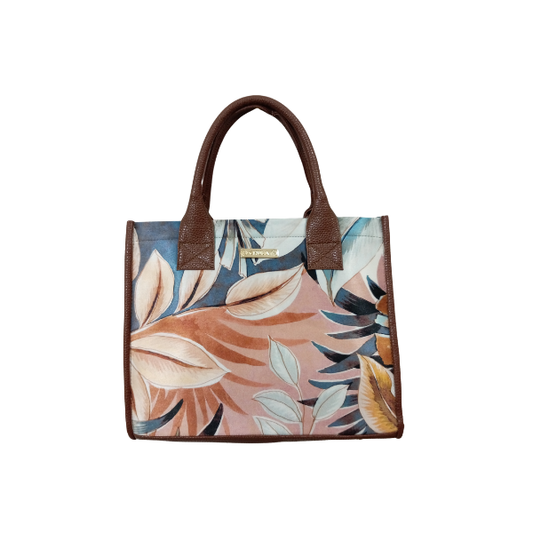 Hojas Crema - Leonor - Bolsa Mediana Para Mujer