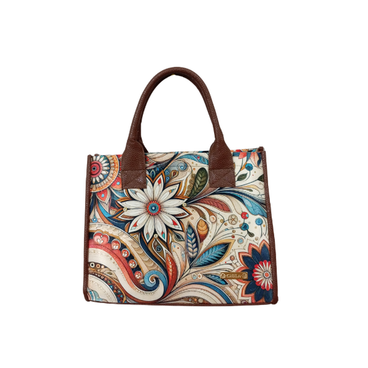 Paisley Floral - Leonor - Bolsa Mediana Para Mujer