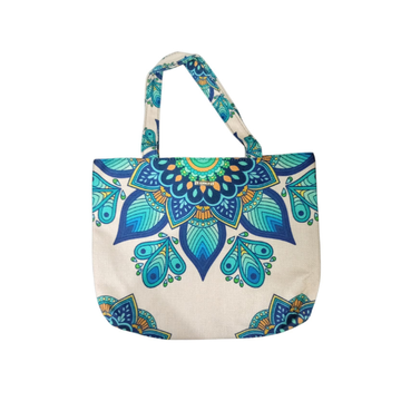 Mandala Azul Real - Mini Morral Para Mujer