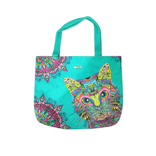 Mandala Gato - Mini Morral Para Mujer