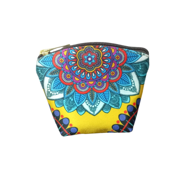 Mandala Amarillo - Mini Monedero Para Mujer