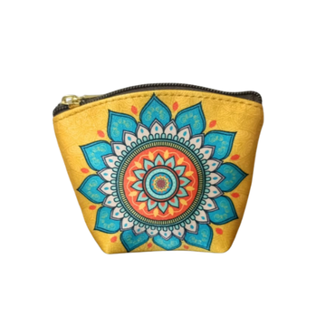 Mandala Dorado - Mini Monedero Para Mujer