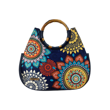 Mandala Flores - Natalia - Bolsa Mediana Para Mujer