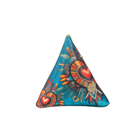 Corazón Azteca Aqua - Pirámide - Bolsa Chica Para Mujer