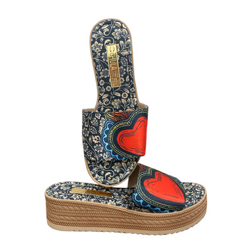 Corazón Floral - Sandalia Plataforma