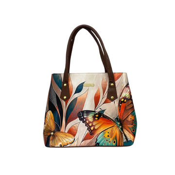 Monarca Naranja Decorado - Pupé - Bolsa Grande Para Mujer