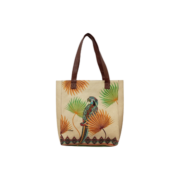 Cotorro Celestial - Tote Yute - Bolsa Mediana Para Mujer