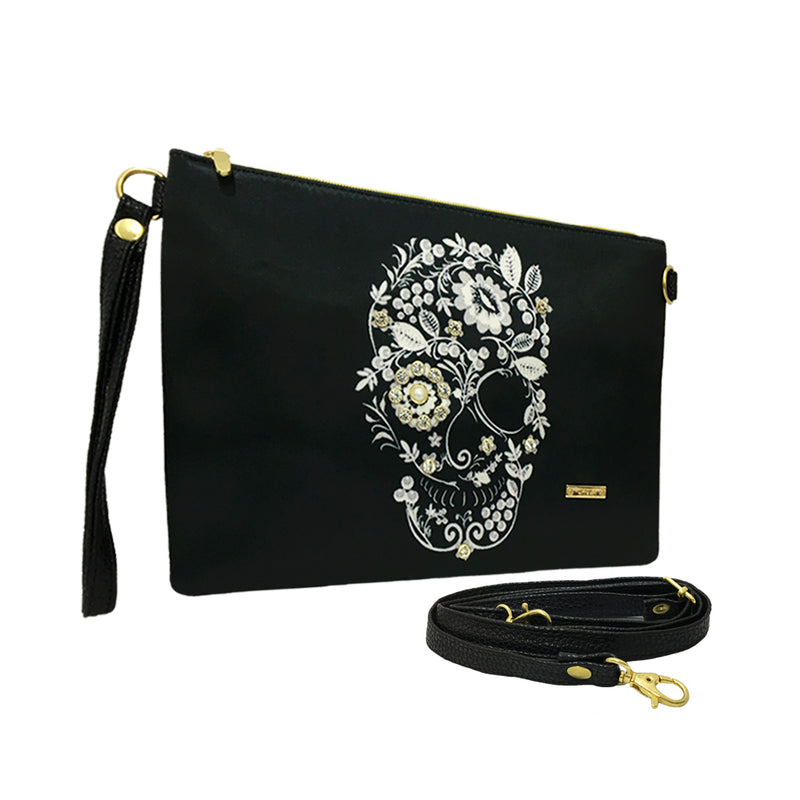 Flores Calavera - Clutch Chula Moda Latina