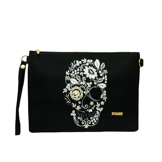 Flores Calavera - Clutch Chula Moda Latina