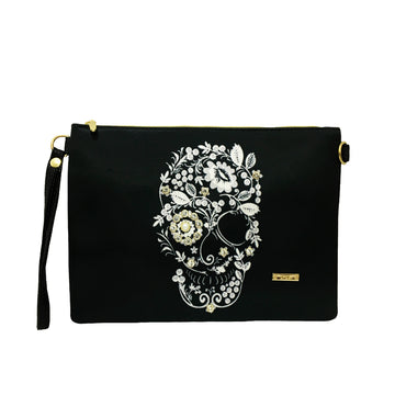 Flores Calavera - Clutch Chula Moda Latina