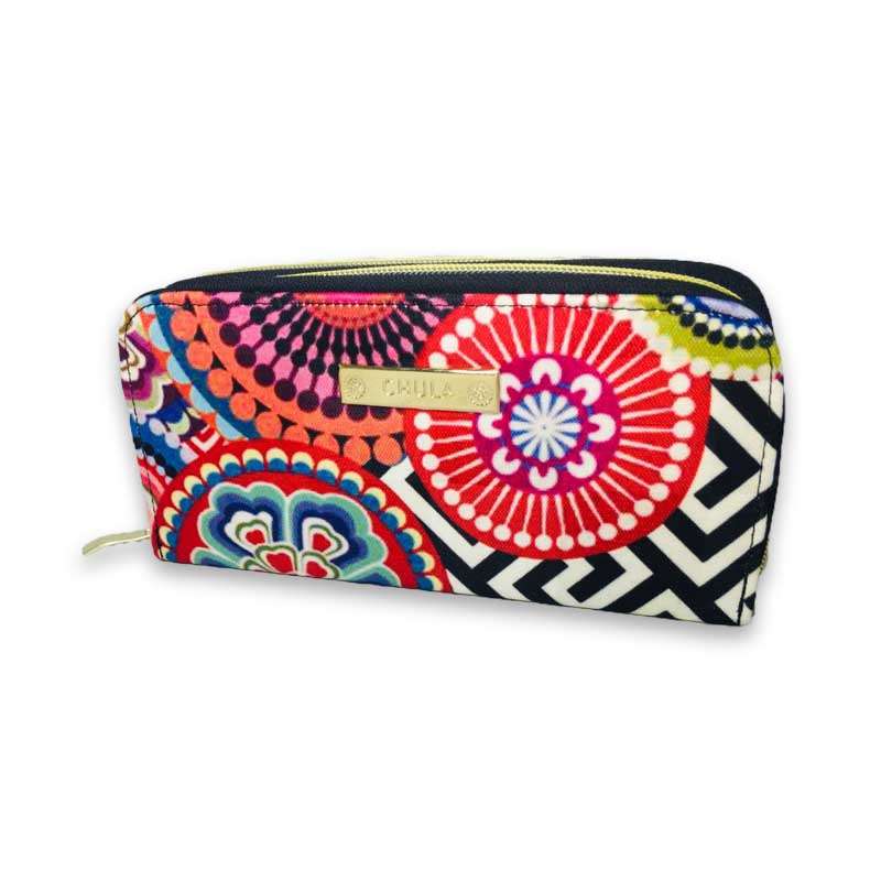 Circulos  - Cartera Doble Cierre Chula Moda Latina